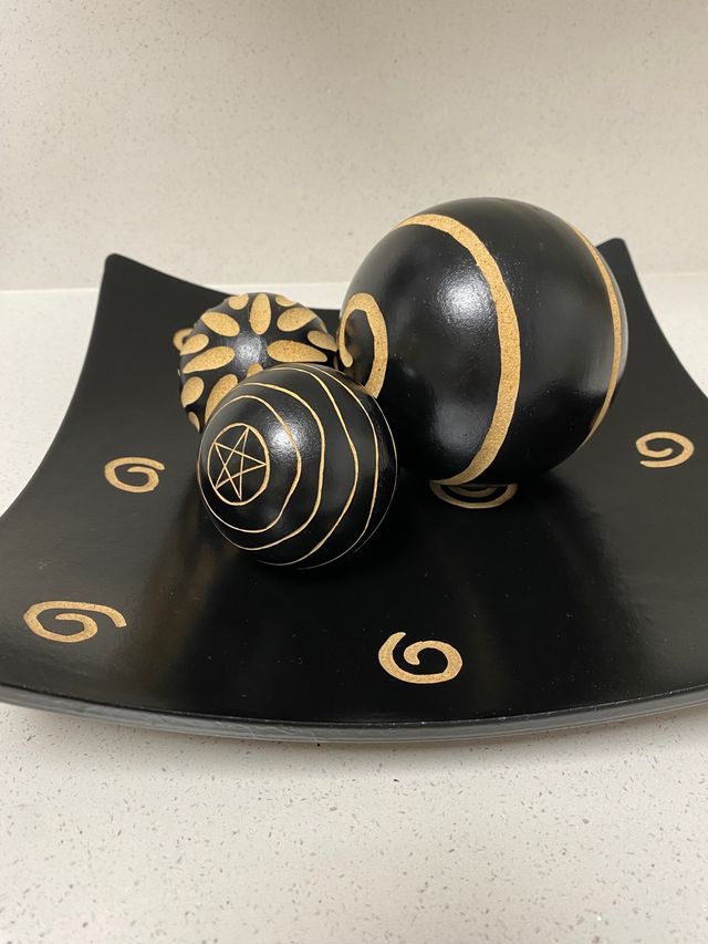 Plato decorativo de bambú