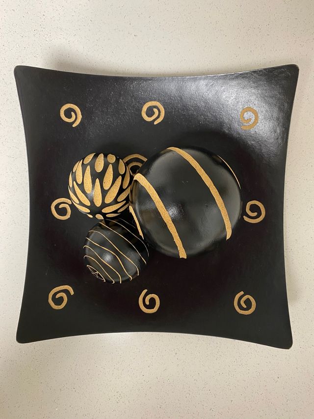 Plato decorativo de bambú