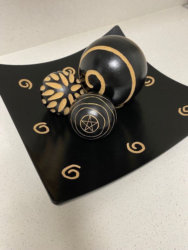 Plato decorativo de bambú