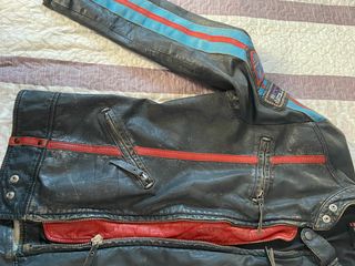 Cazadora de piel de diesel talla L ajustada 