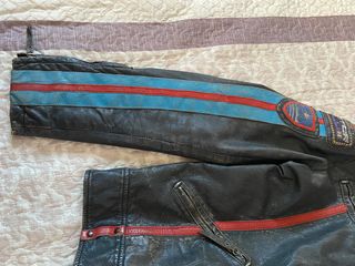 Cazadora de piel de diesel talla L ajustada 