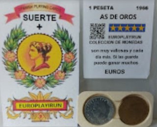 AS DE OROS SON 2 PESETAS VALIOSAS BUSQUE EL PREMIO