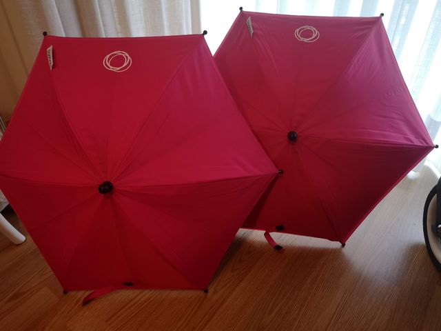 Sacos y textiles rosas de Bugaboo donkey gemelar