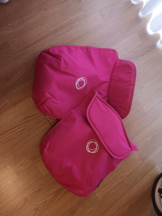 Sacos y textiles rosas de Bugaboo donkey gemelar