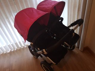 Sacos y textiles rosas de Bugaboo donkey gemelar