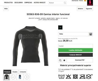 Camiseta térmica invierno MASCOT