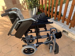  Silla de ruedas aluminio rueda pequeña freno xl