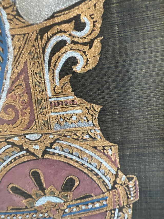 Antigua cuadro tapiz de seda tailandes