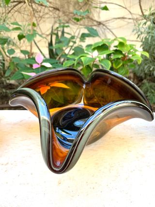 TRES CENTROS DE MESA. CRISTAL VINTAGE.