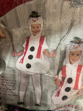 Disfraz de muñeco de nieve.