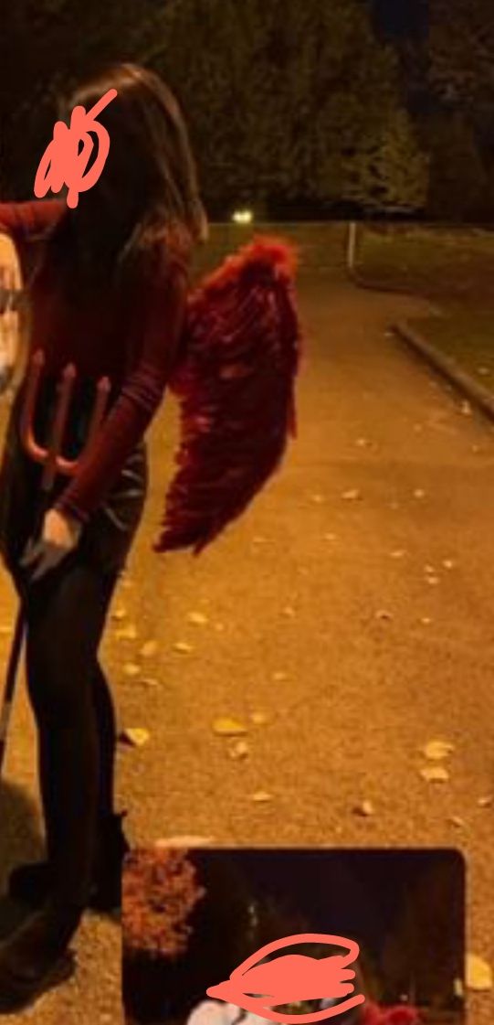 Alas y tridente disfraz diablo