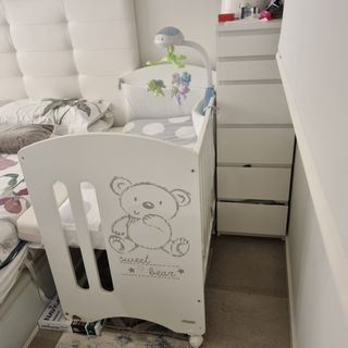 Cuna Sweet Bear Micuna, kit colecho y colchón Ecus