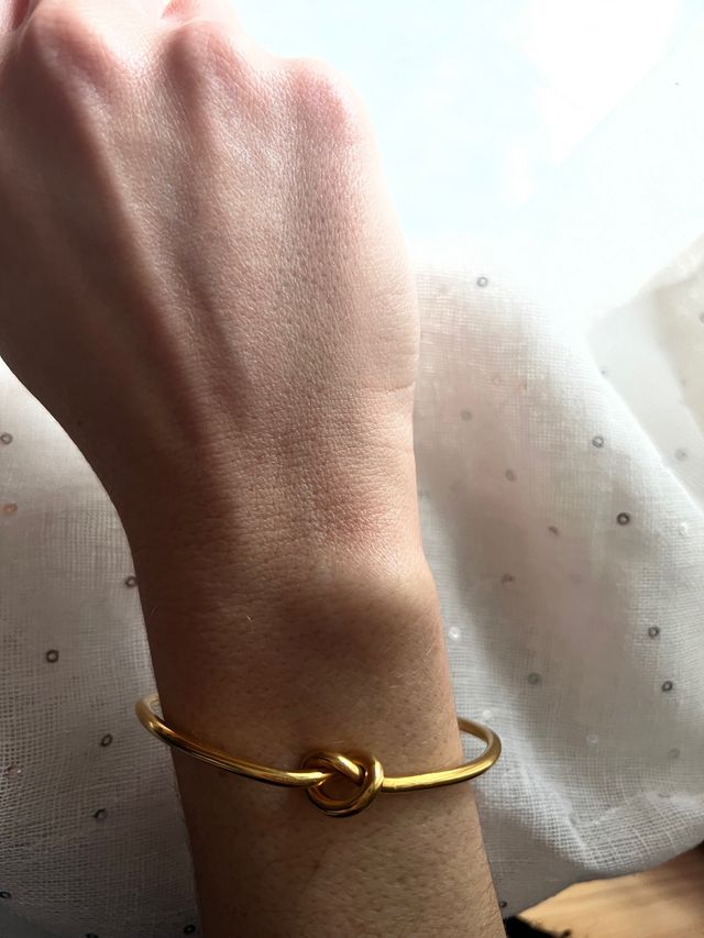 Bracciale nodo amore acciaio dorato