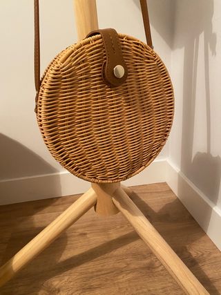 Bolso mimbre zara