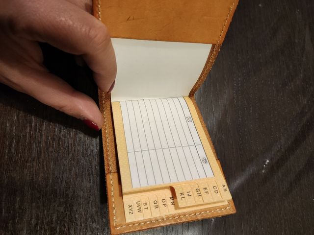 portagendina in cuoio personalizzata "Anna"