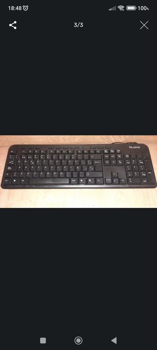 Teclado Ordenador con Cable sin ratón.