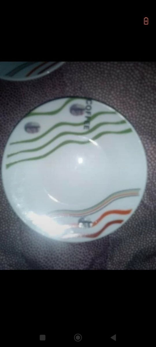 Set sei piattini tazzine caffè originali anni 90