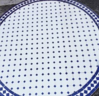 mesa de mosaico arabe 90 cm