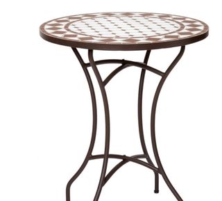 mesa de mosaico artesanal cuadrada 60x60 cm