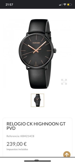 RELOJ Calvin Klein HIGHNOON GT PVD