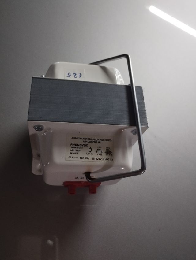 Transformador 125V/220V hasta 500 watios