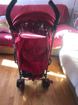 Silla maclaren roja y beige