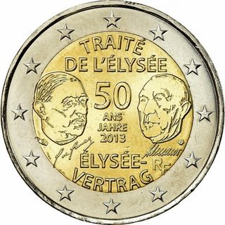 Moneda conmemorativa 2€ FRANCIA 2013 Tratado Elise