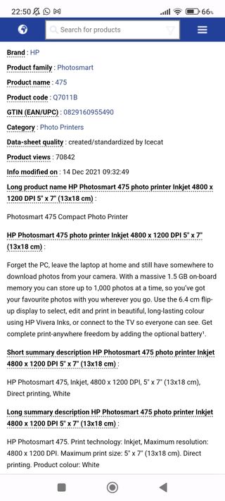 HP Photosmart 475