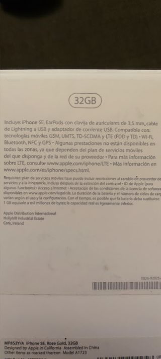 IPHONE SE 5S 32GB ROSE GOLD