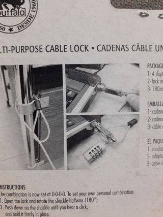 Candado de cable multiusos para portatil