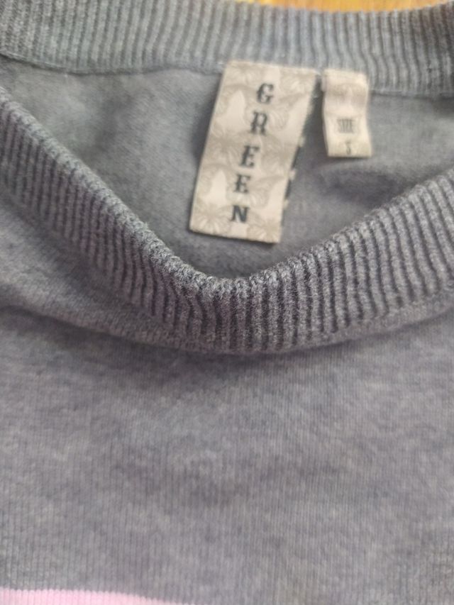 Jersey Green Coast con rayas rosas