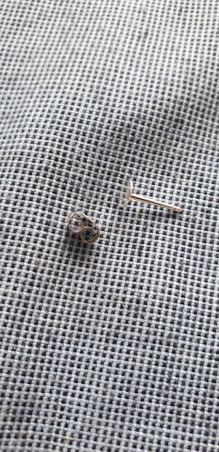 cierres pendiente plata ley y alfiler pendiente