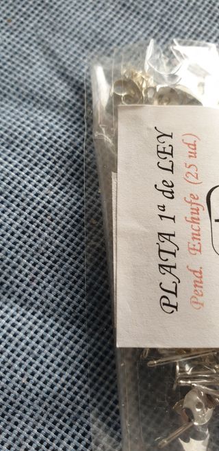cierres pendiente plata ley y alfiler pendiente