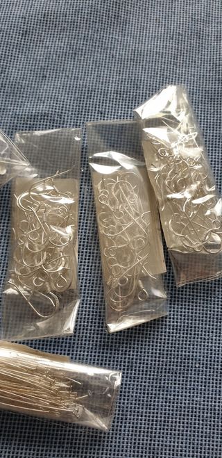 cierres pendiente plata ley y alfiler pendiente