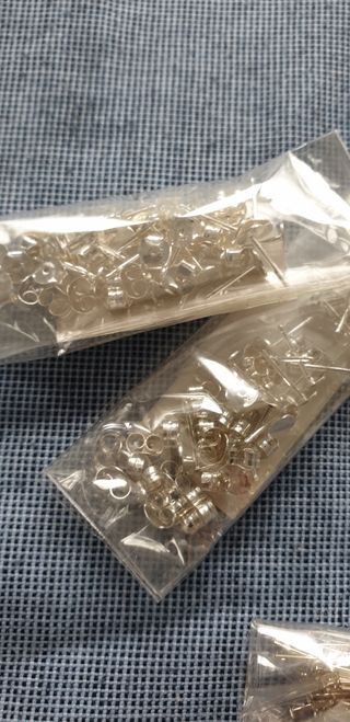 cierres pendiente plata ley y alfiler pendiente