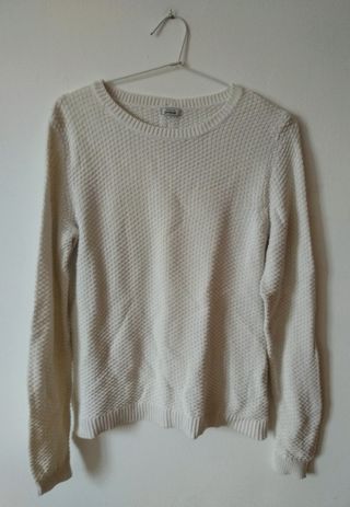 Jersey blanco perla beige s-m