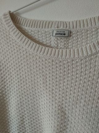 Jersey blanco perla beige s-m