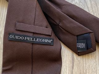 Corbata italiana 100% seda marrón chocolate