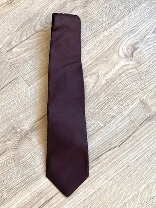 Corbata italiana 100% seda marrón chocolate