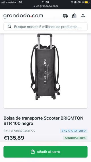 Maleta Troley mochila para patinete electrico 10"