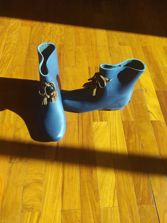 Botas de agua N 35 de color azul
