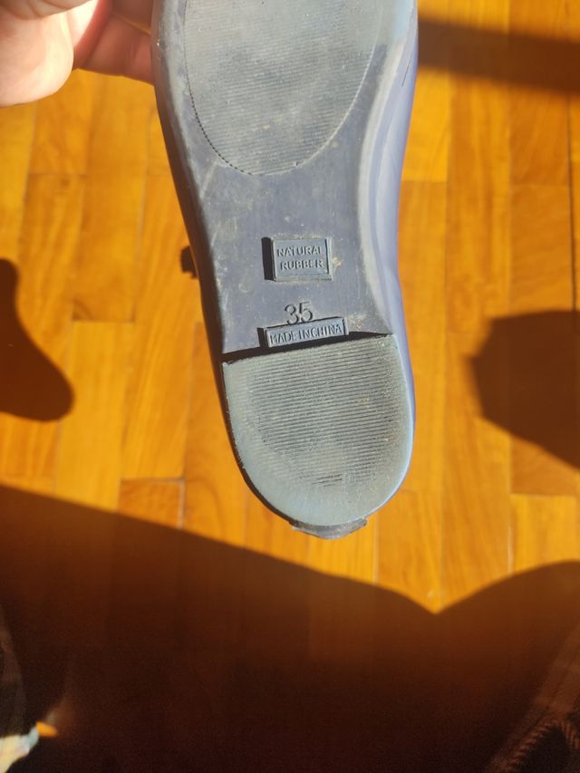 Botas de agua N 35 de color azul