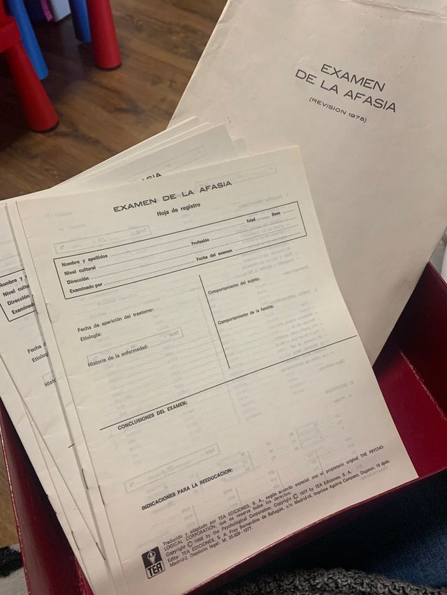 Test para el examen de la afasia. TEA ediciones