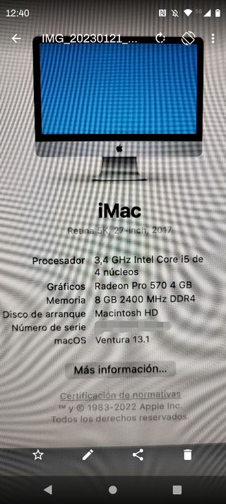 IMAC RETINA 5K 27-INCH 2017