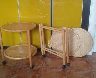 Mesa de madera maciza vintage de diseño