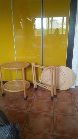 Mesa de madera maciza vintage de diseño