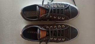 Converse plataforma /con suela ancha gris oscuro