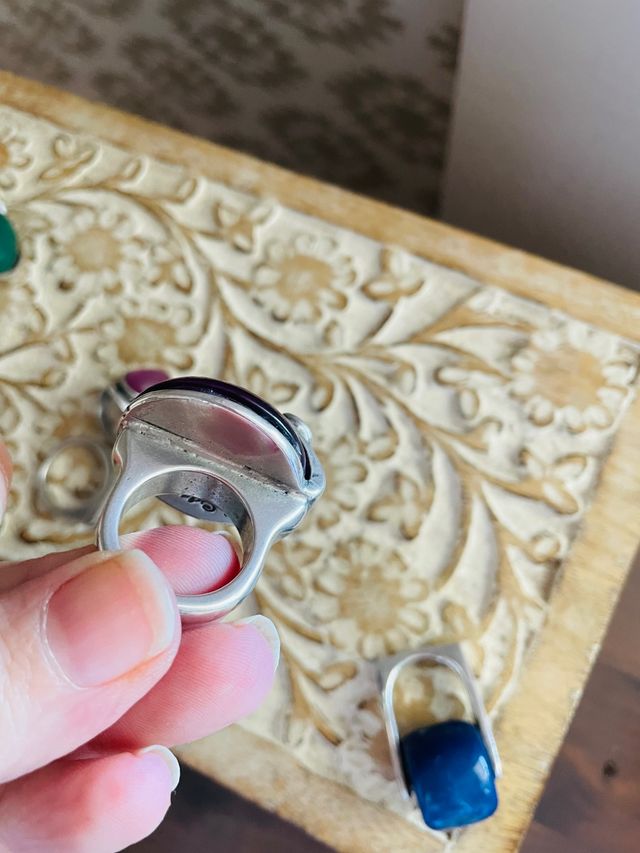 Lote 5 anillos plata 