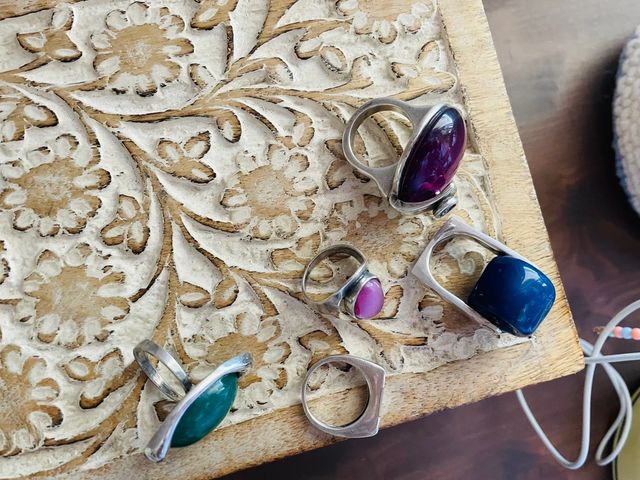 Lote 5 anillos plata 