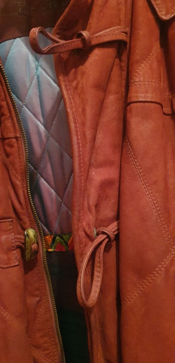 Montgomery da uomo in pelle scamosciata